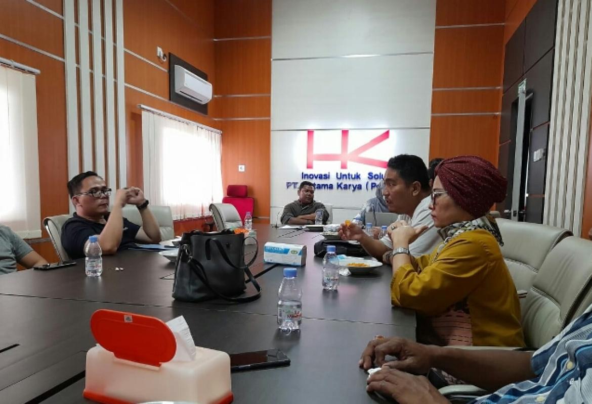Pertemuan antara pihak PT HKI Bengkulu dengan para vendor terkait penyelesaian pembayaran utang, Sabtu (20/3).